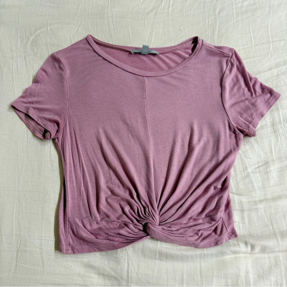 Gaze Pink Twist Front Tee